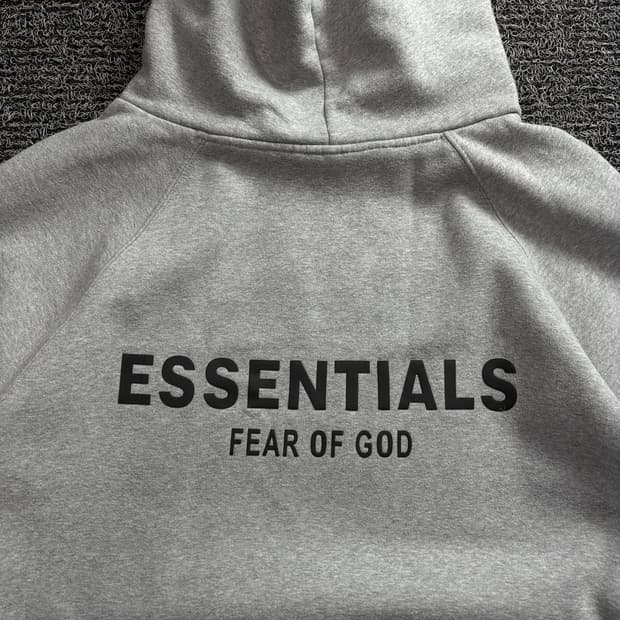 피어오브갓 에센셜 빅로고 박시핏 후디 그레이 1697