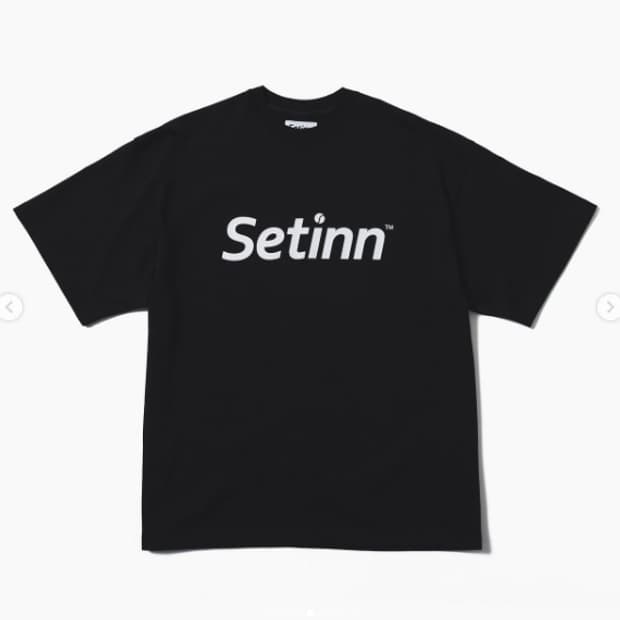 Setinn 세트인 Bshop 별주 로고 티셔츠 블랙 L