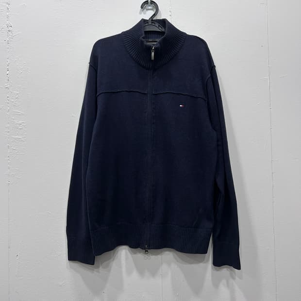 타미힐피거 니트 집업 가디건 남성 XL 105 네이비