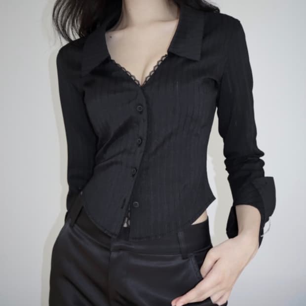 클라따 메이드 프린세스 셔츠 블랙