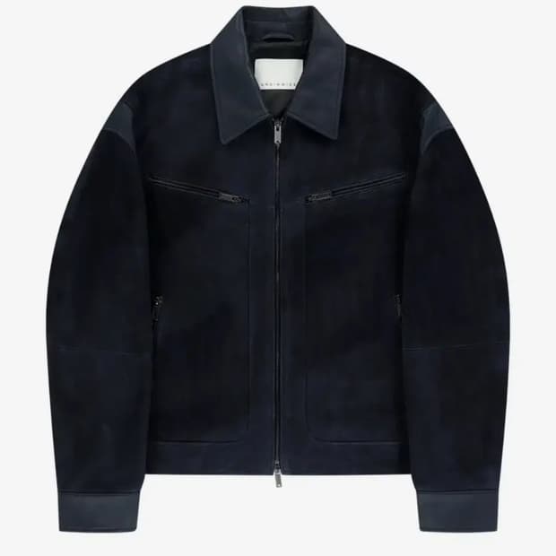 언지미크 트림 스웨이드 자켓네이비 M