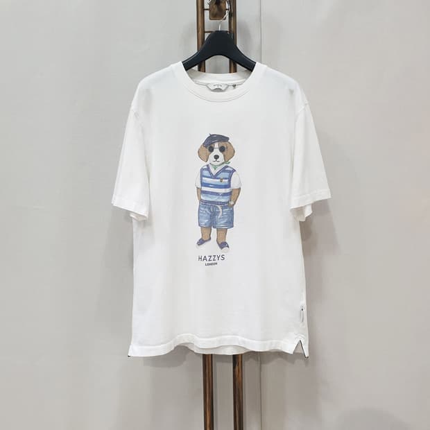 헤지스 프린트배색 면 반팔티셔츠 95