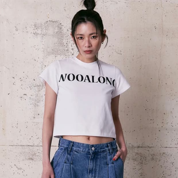 우알롱 Signature lettering slim crop