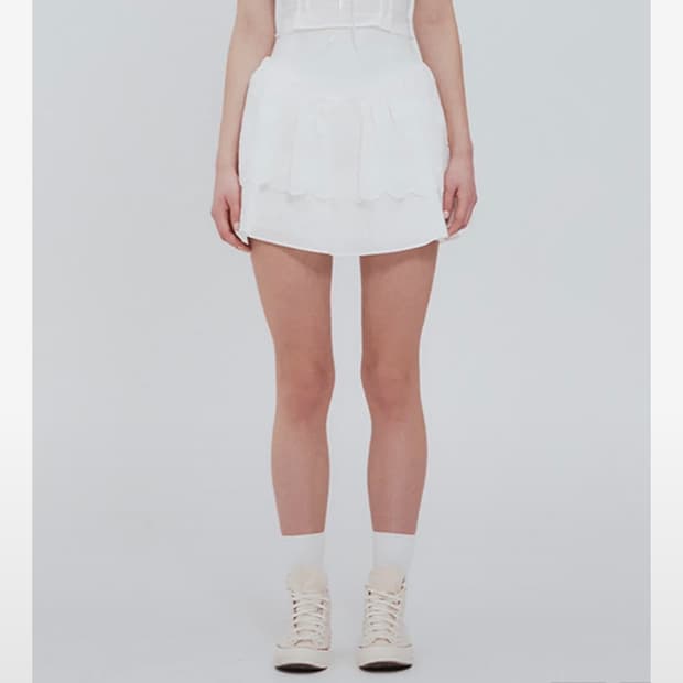 (새상품) 낫유어로즈 아이린 스커트 아이보리 미듐