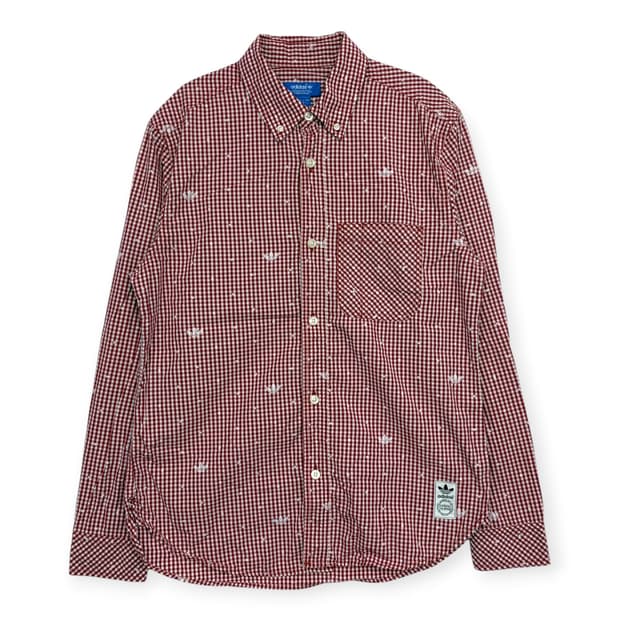 아디다스 도트 패턴 셔츠