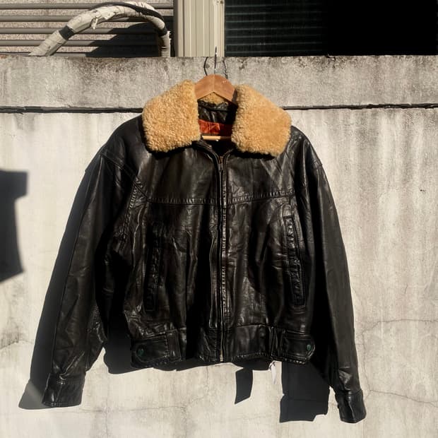 Vintage Leather Cropped Jacket