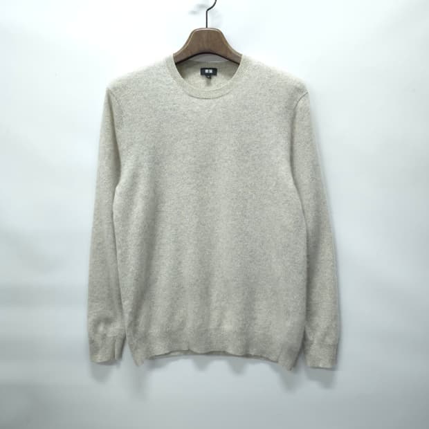 유니클로 남성 캐시미어 100% 크루넥 스웨터 니트(105)