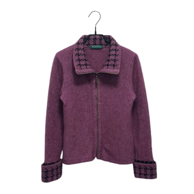 McDonalad 램스울 니트 집업 자켓