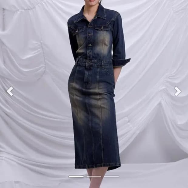 루루서울 데님 점프수트 원피스 드레스 M