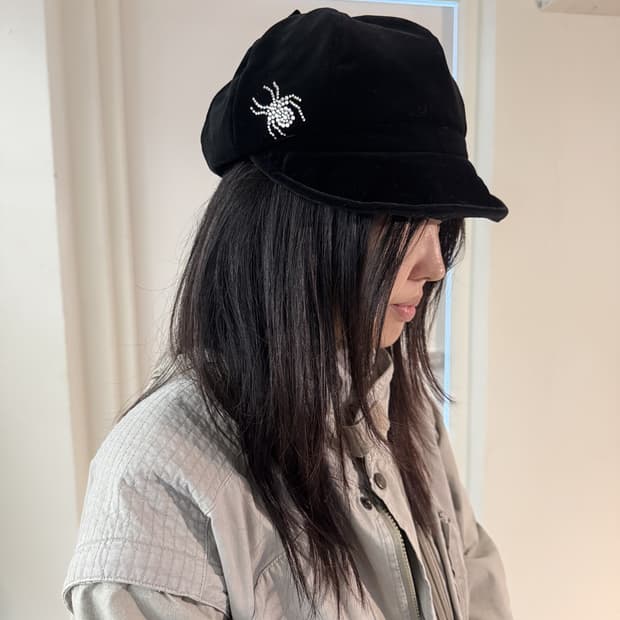 Hysteric Glamour Velvet Newsboy Cap