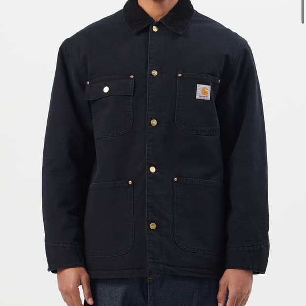 [새상품] 칼하트 WIP OG 초어 코트 블랙 스톤 캔버스 [L]