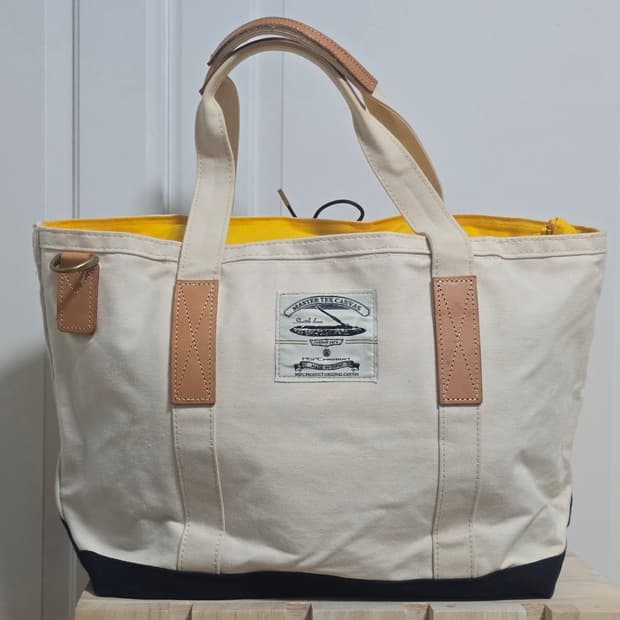 Masterpiece 마스터피스 레더 캔버스 토트백