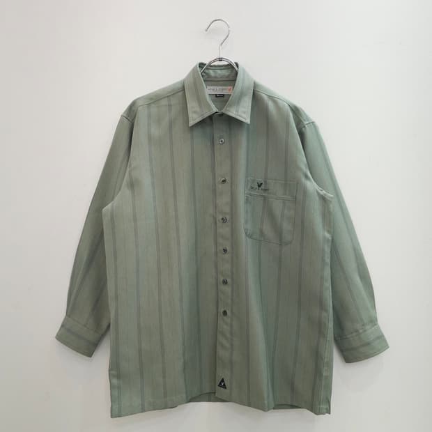 LYLE&SCOTT 그린 스트라이프 셔츠