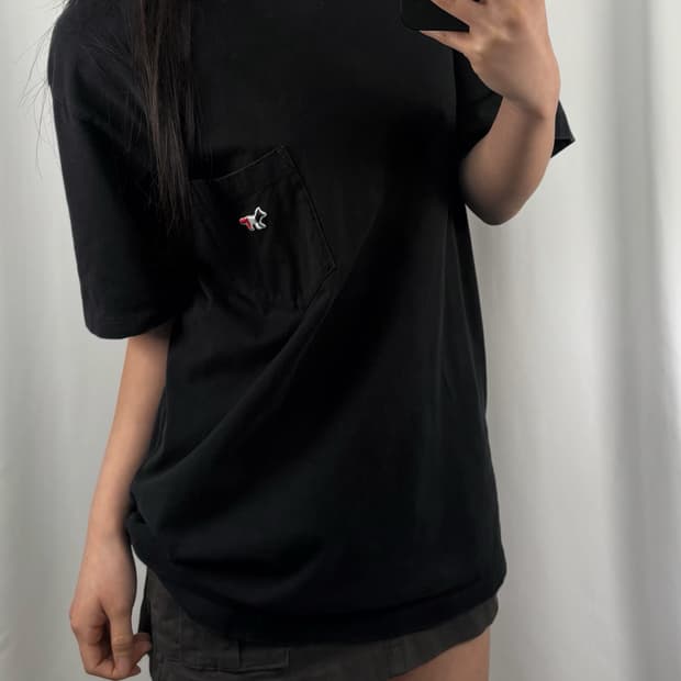 메종키츠네 트리컬러 포켓 반팔
