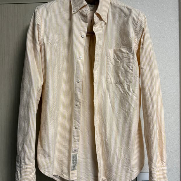 바스통 옐로우 스트라이프 셔츠 L