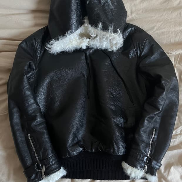 17aw 생로랑 파리 레더 퍼 무스탕 46