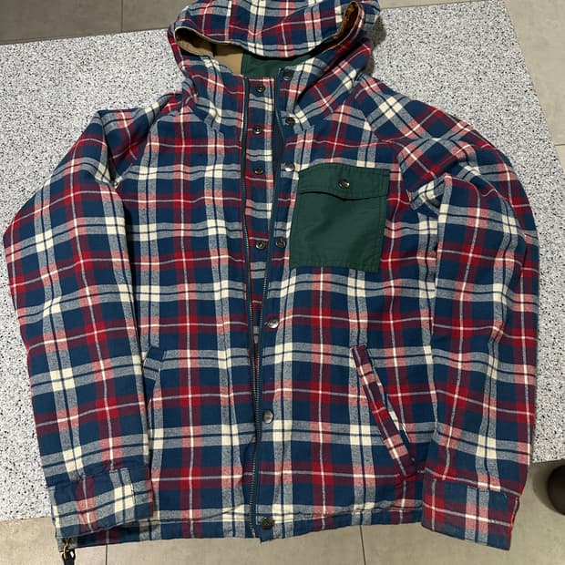 양면 리버시블 플란넬 윈드브레이커