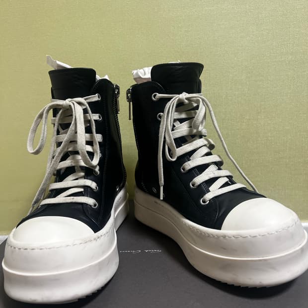 릭오웬스 메가범퍼 하이탑 스니커즈 38