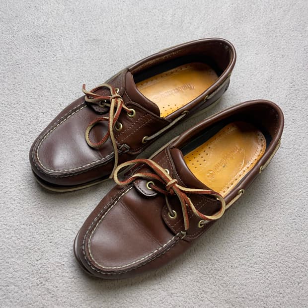 [9.5] 팀버랜드 2아이 클래식 보트 슈즈 버건디 -275