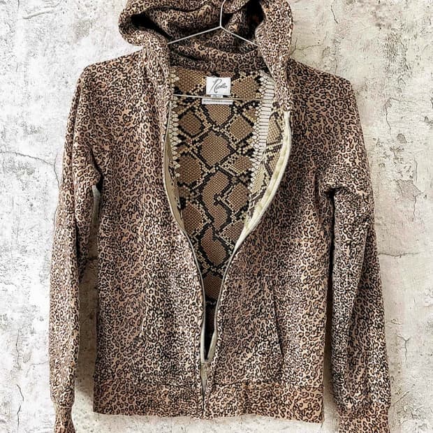 넘버나인 x 니들즈 레오파드 후드집업