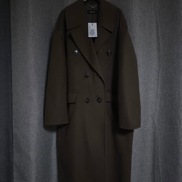 새상품)시스템 오버사이즈 더블 롱코트