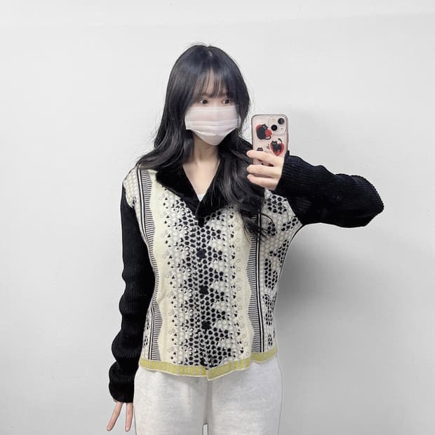 겐조 Kenzo 레오파드 니트 가디건