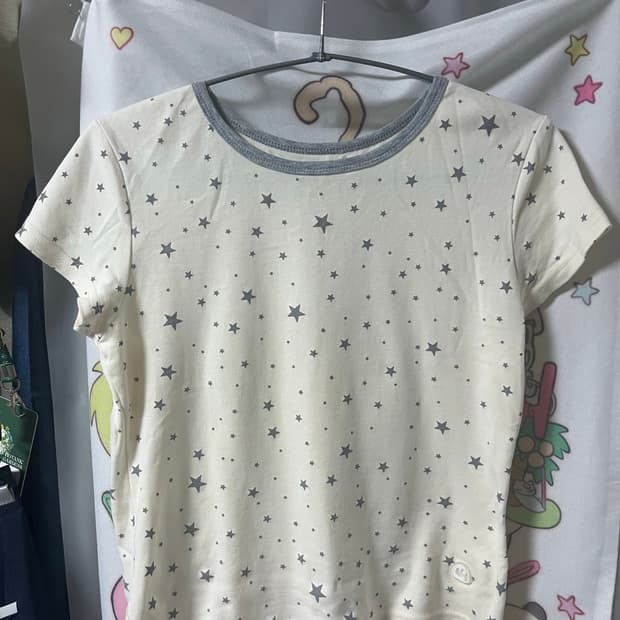쉬인 별 패턴 반팔 L