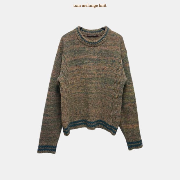 앤더슨벨 탐 멜란지 크루넥 니트 스웨터