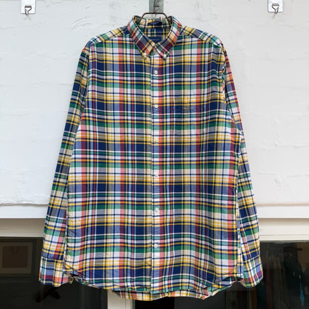 Gant 간트 헤리티지 플래드 체크 긴팔 버튼 다운 셔츠 L