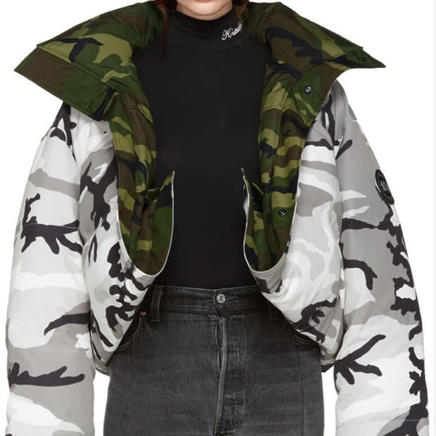 베트멍 x 캐나다구스 신상 카모 맥밀란 리버시블 패딩 여성 S사이즈