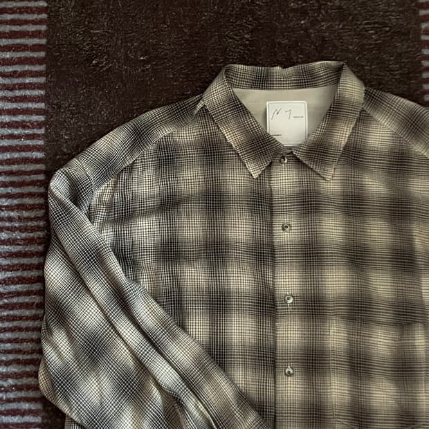 안셀름 / 옴브레 체크셔츠 / 브라운