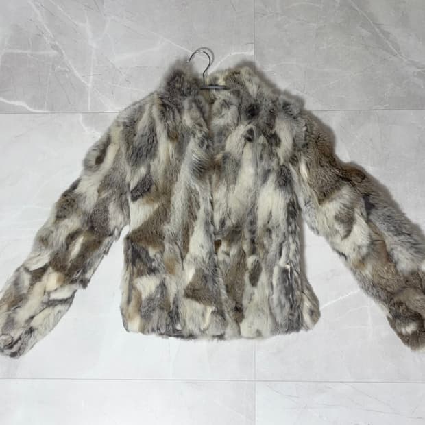 빈티지 퍼자켓 리얼퍼 토끼퍼