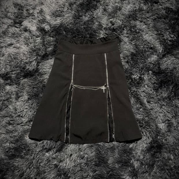 Mars 지퍼 레이스 스커트