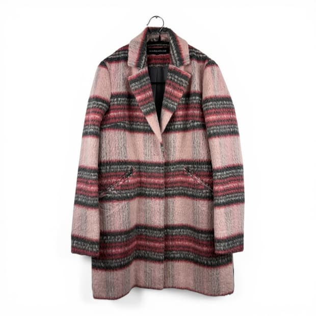 (34) 웨어하우스 우먼스 스테이트먼트 멀티 체크 코트