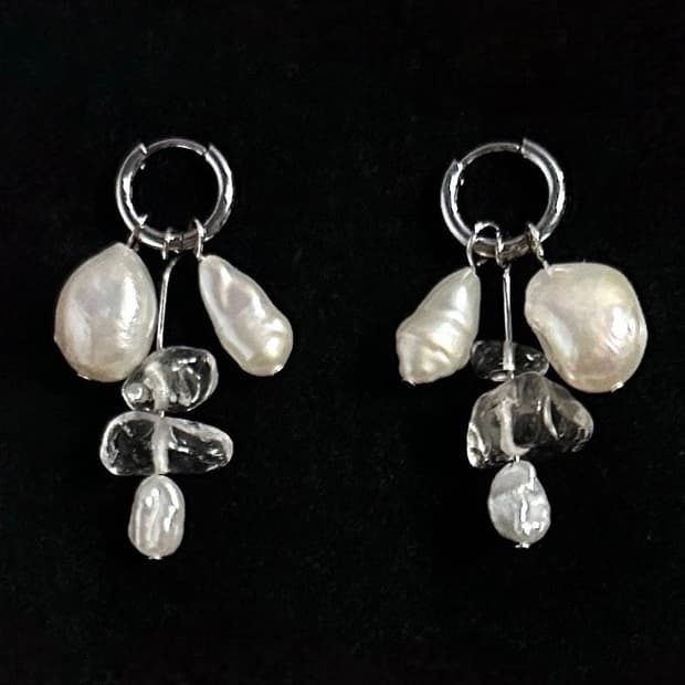 [새상품]  pearl drops 링귀걸이 