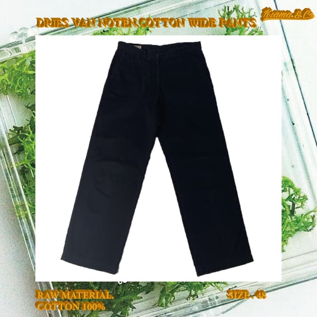 Cotton wide pants