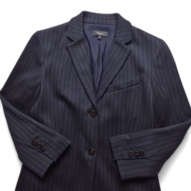 [S] 띠어리 스트라이프 블레이저 자켓