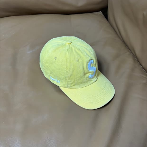 슈프림 S로고 볼캡 모자 22SS 케블라 옐로우