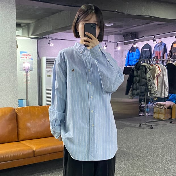 폴로 랄프로렌 클래식핏 스트라이프 옥스포드 셔츠 B3788