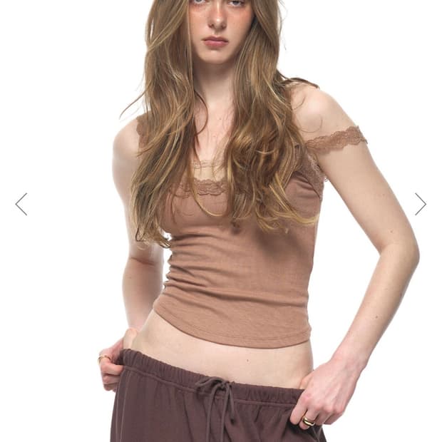 LAYERED LACE CAMI-TOP (BEIGE)