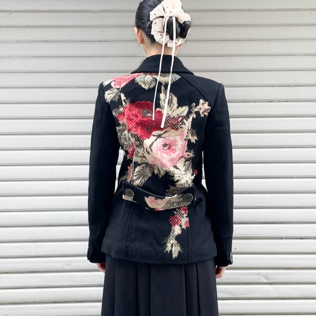 KENZO floral wool coat