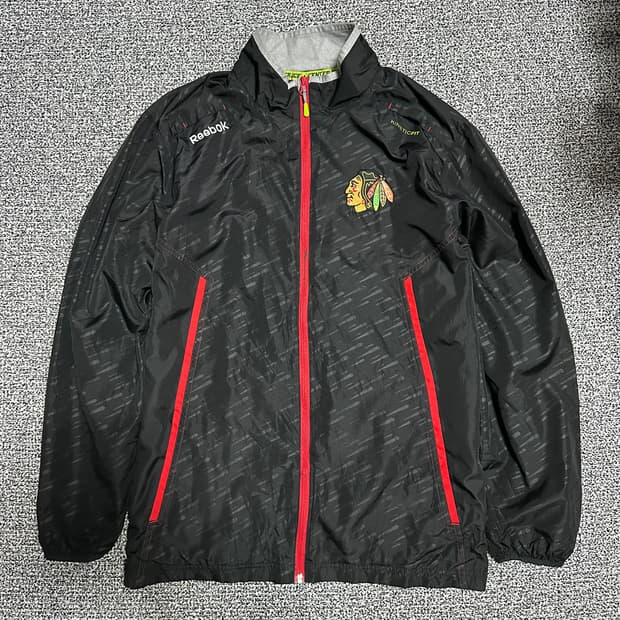 (XL추천) 리복 NHL 블랙호크스 바람막이 윈드브레이커
