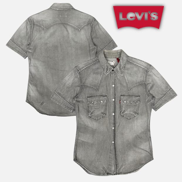 grey denim western shirt