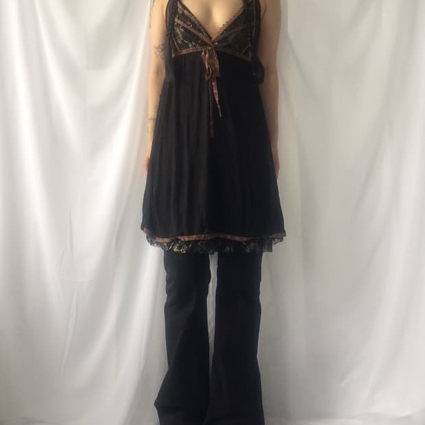 Lace piont sleeveless one piece