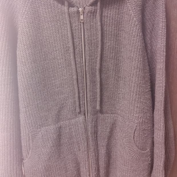 AFTER PRAY 니트 후드 집업 M