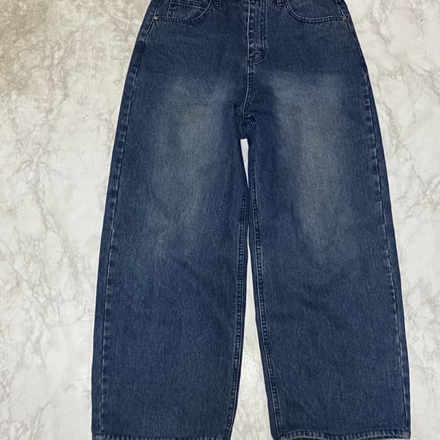 허리 30인치 쇼핑몰 와이드 팬츠 청바지