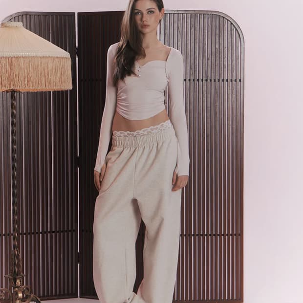 플리즈노팔로우 플노팔 뉴 헤일리 조거팬츠 오트밀