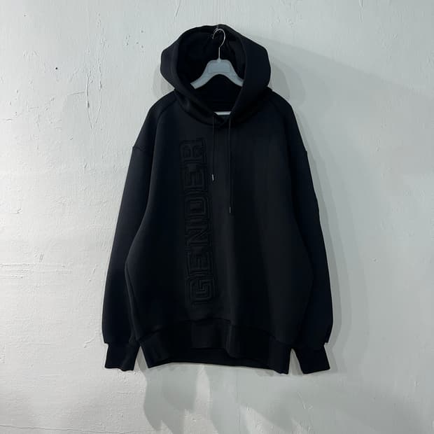 준지 네오프렌 레터링 후드티 50