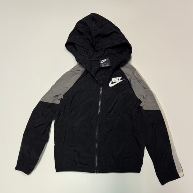 나이키 키즈 나일론 배색 후드 바람막이 130