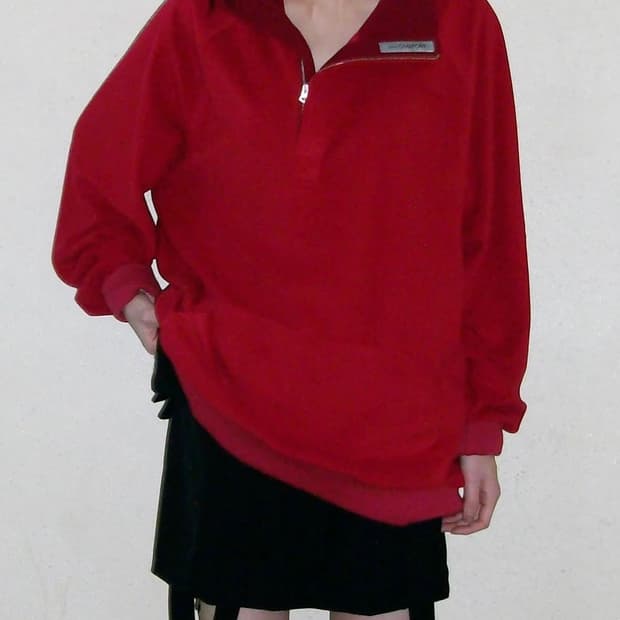 지초이 24-005 FLEECE PULLOVER (CRANBERRY)
